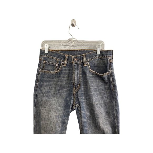 Levi’s 505 Mens dark wash jeans size 31 X 32. 5 pocket with waist whiskering. - Picture 3 of 9